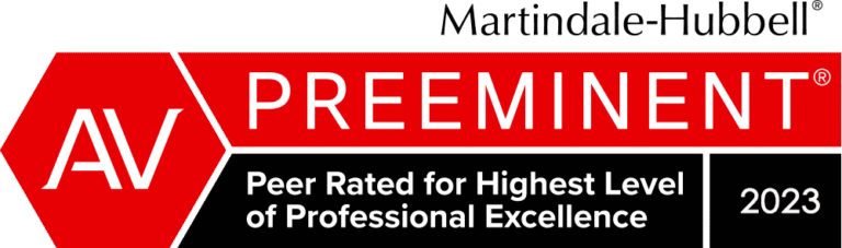 Martindale-Hubbell AV Preeminent Peer Rated for Highest Level of Professional Excellence, 2023